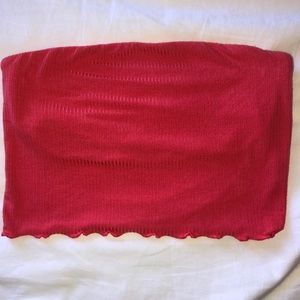 pacsun red ruffle bandeau  *never worn*